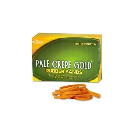 Alliance Rubber Alliance Pale Crepe Gold Rubber Bands, Size No 18, 3"x 1/16", Natural, 1 lb. Box 20185